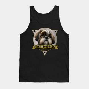 Shih Tzu Peace Love Dogs Tank Top